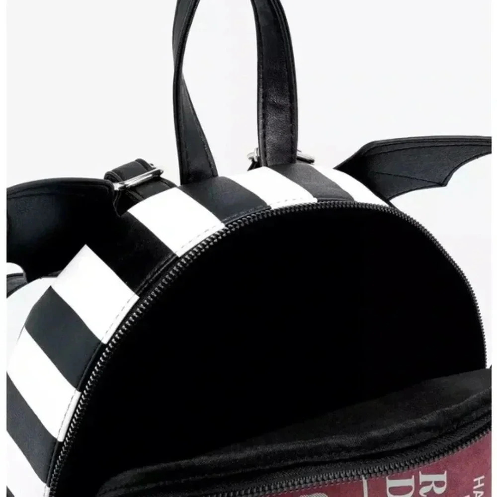 BEETLEJUICE Recently Deceased Handbook Bat Wing Mini Backpack - Picture 4 of 5